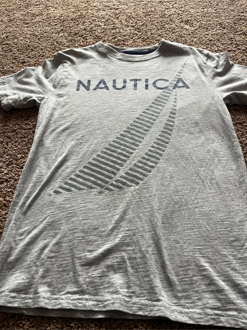 Nautica Boy’s Gray Logo Sail T-Shirt